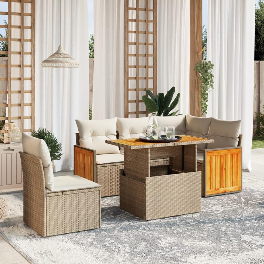 VidaXL Ensemble de canapés de jardin rotin synthétique  