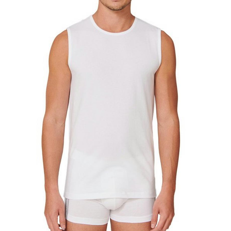 Schiesser 4er-Pack Organic Cotton Tank Top Rundhals  