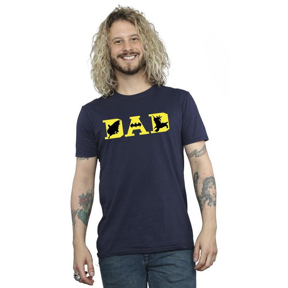 DC COMICS T-shirt Dad With Bat Icons  