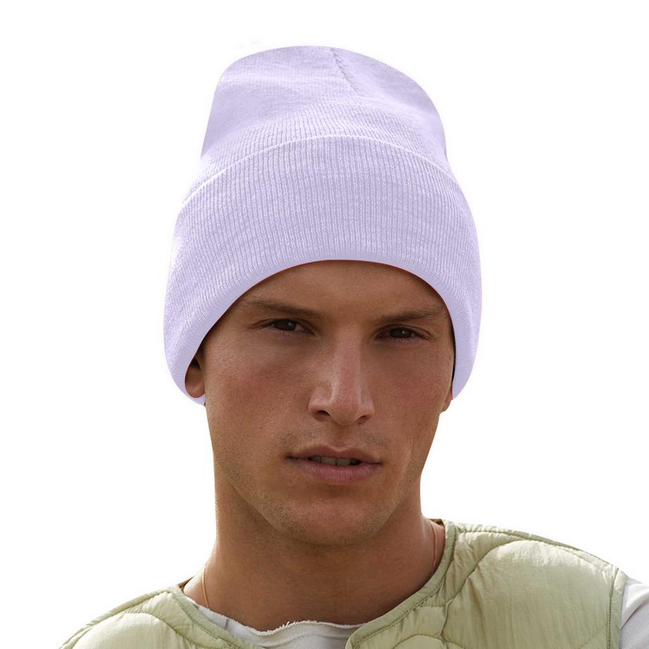 Beechfield Bonnet Tricoté Adulte avec Bord Replié  