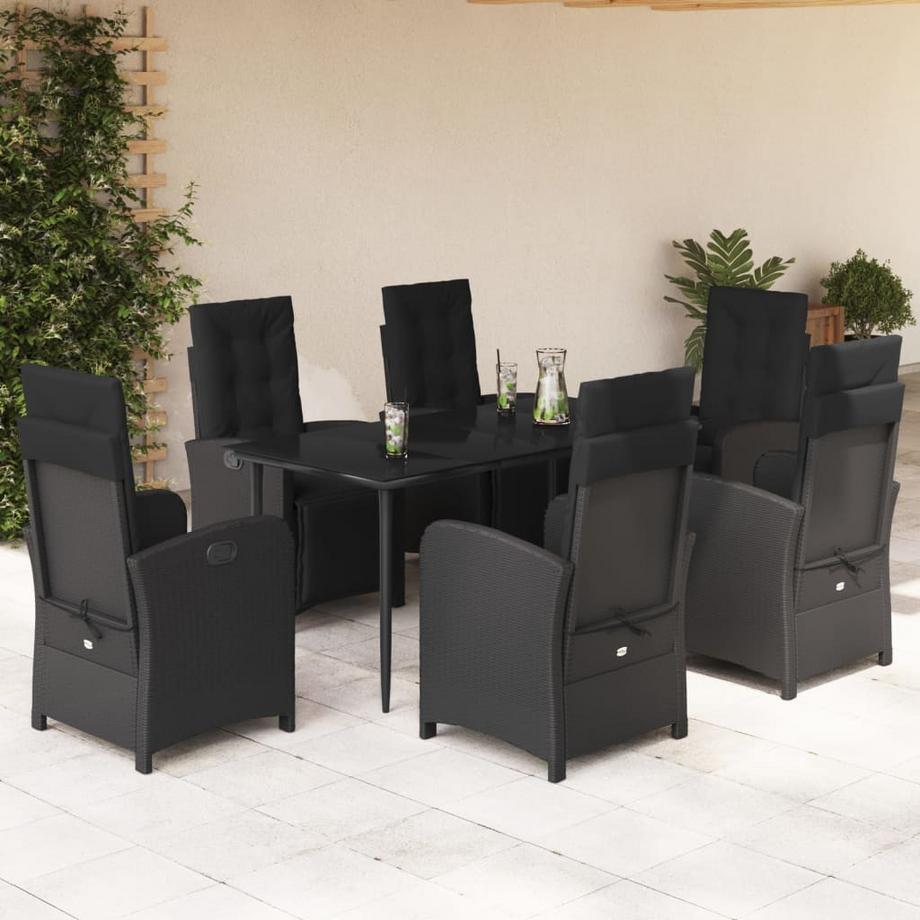 VidaXL Ensemble de salle à manger de jardin rotin synthétique  