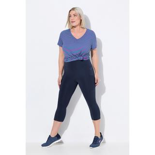 Ulla Popken Leggings 3/4 Lunghezza Polpaccio Vita Alta Asciugatura Rapida  