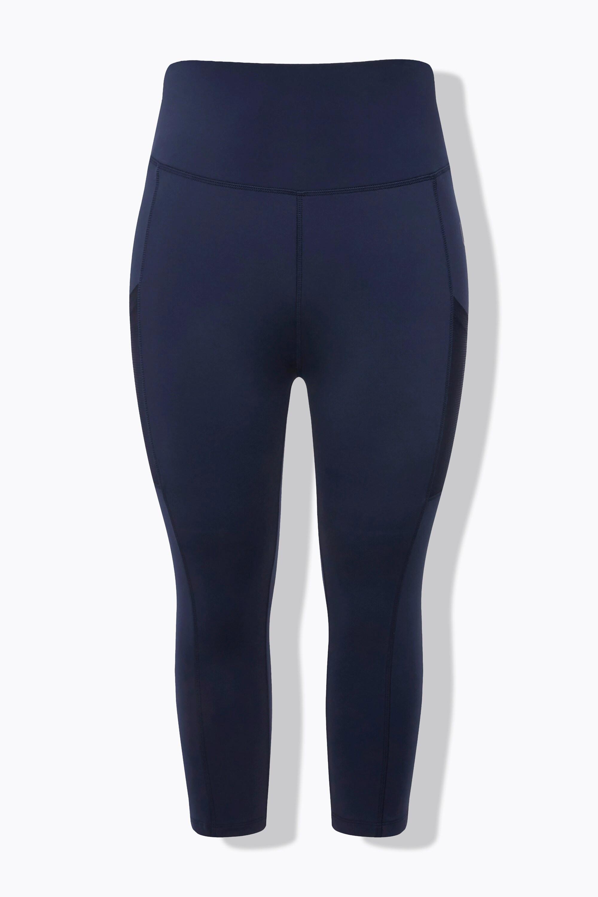 Ulla Popken Leggings 3/4 Lunghezza Polpaccio Vita Alta Asciugatura Rapida  