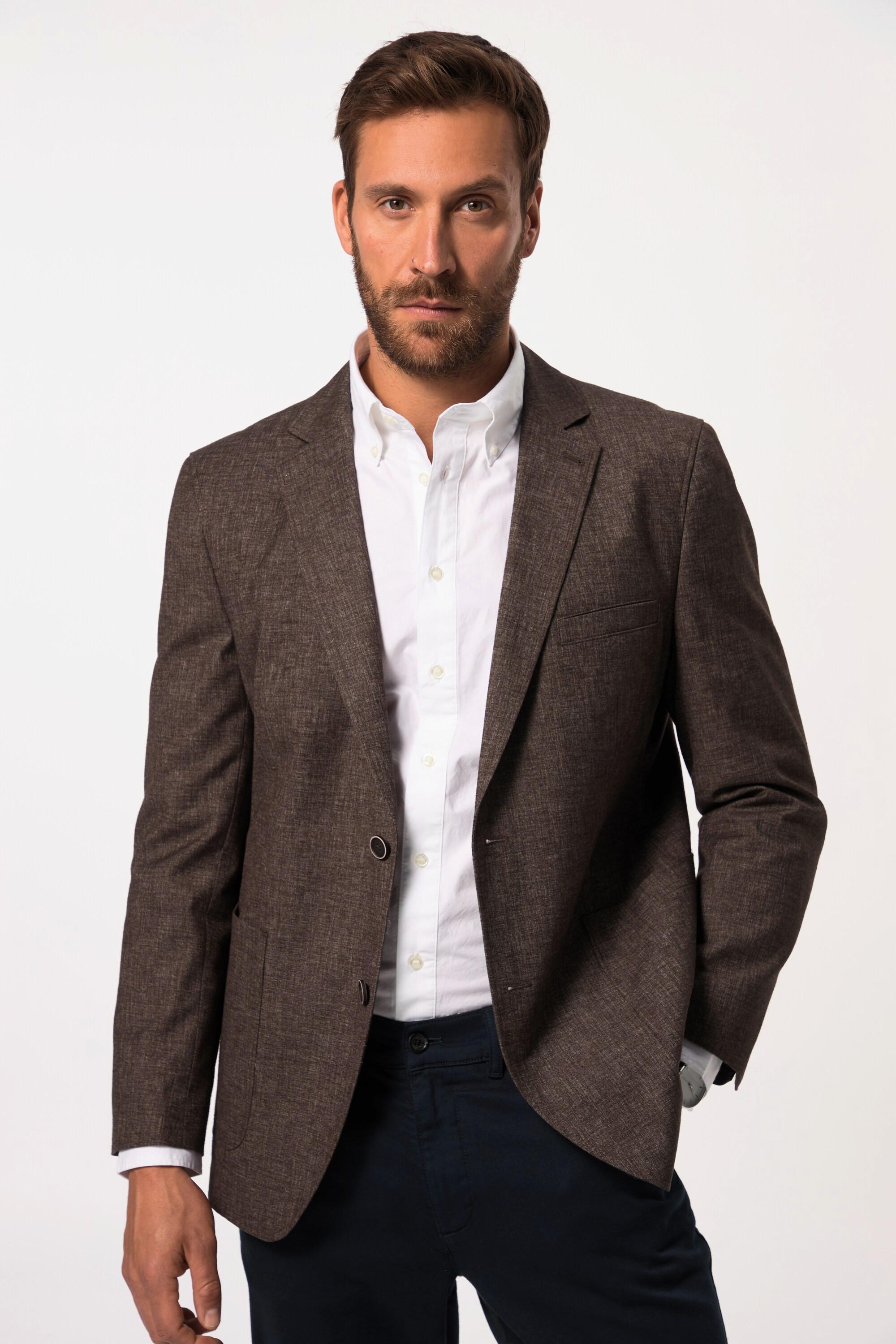 JP1880 Leinenoptik Business Sakko Reverskragen  