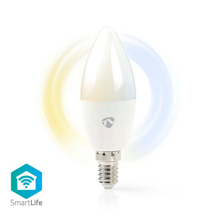 Nedis  SmartLife LED-Lampe | Wi-Fi | E14 | 470 lm | 4,9 W | Varm till cool vit | 2700 - 6500 K | Android™ / IOS | Ljus | 1 st. 
