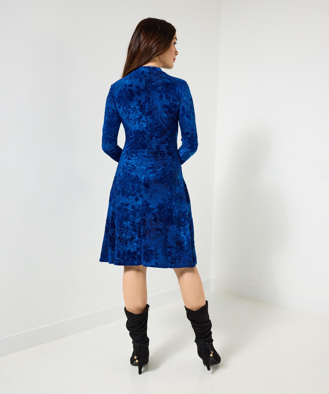 Joe Browns Mini Abito in Jersey Fiori Flock Invernale Stile Skater  