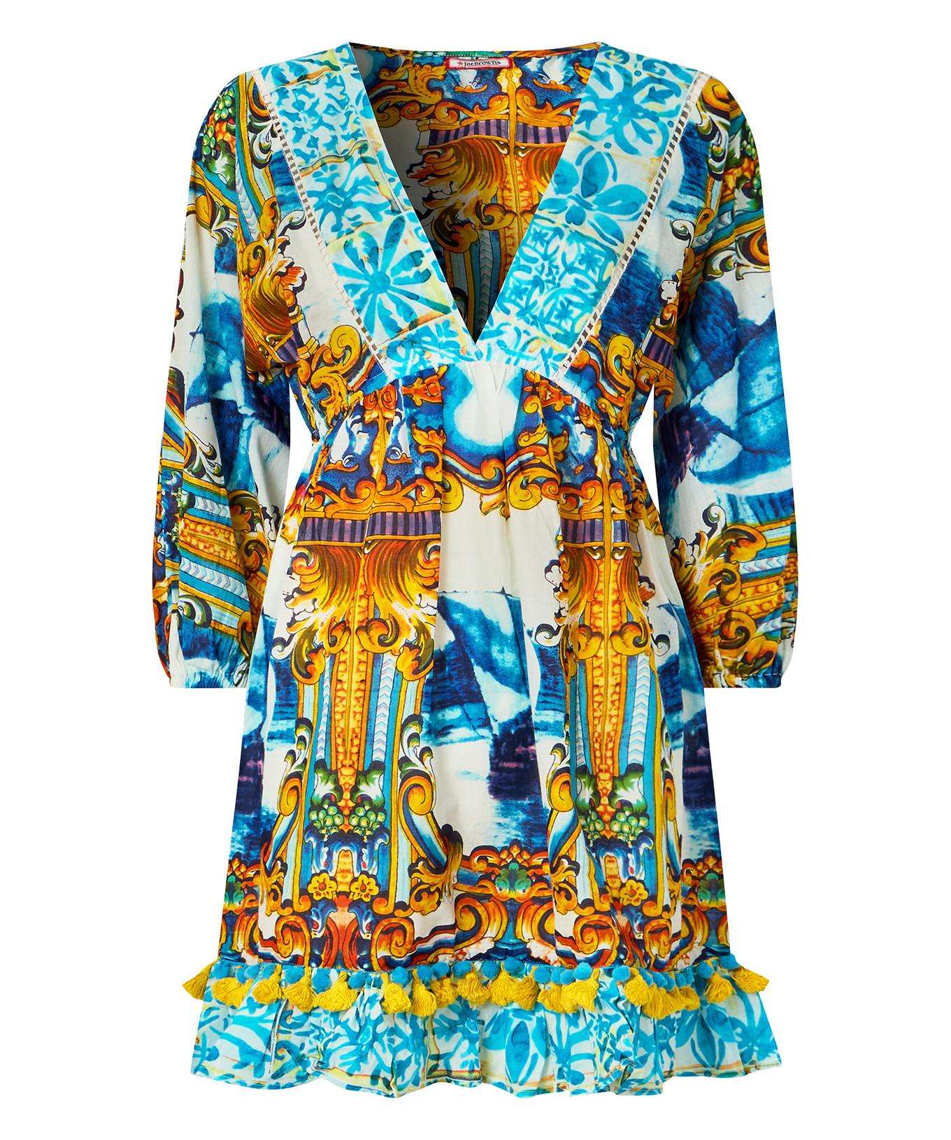 Joe Browns Tunica Stampa Barca Bordo Pompon  