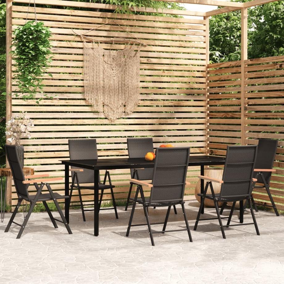 VidaXL set da pranzo da giardino Acciaio  