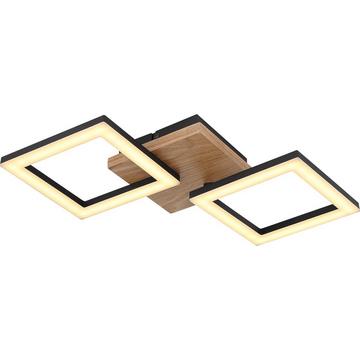 Plafoniera Kerry metallo nero opaco LED 47x23