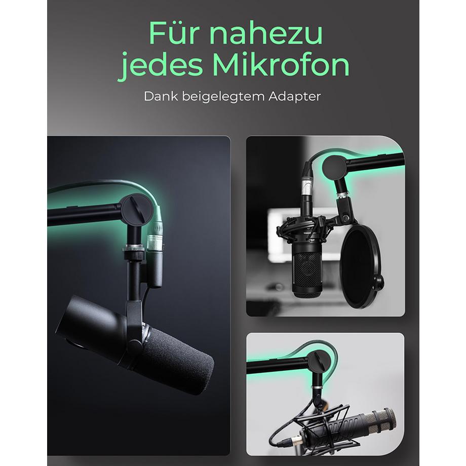 ICY Box  ICY BOX IB-MAG103B-T, Professioneller Mikrofon-Auslegerarm mit Tischhalterung 