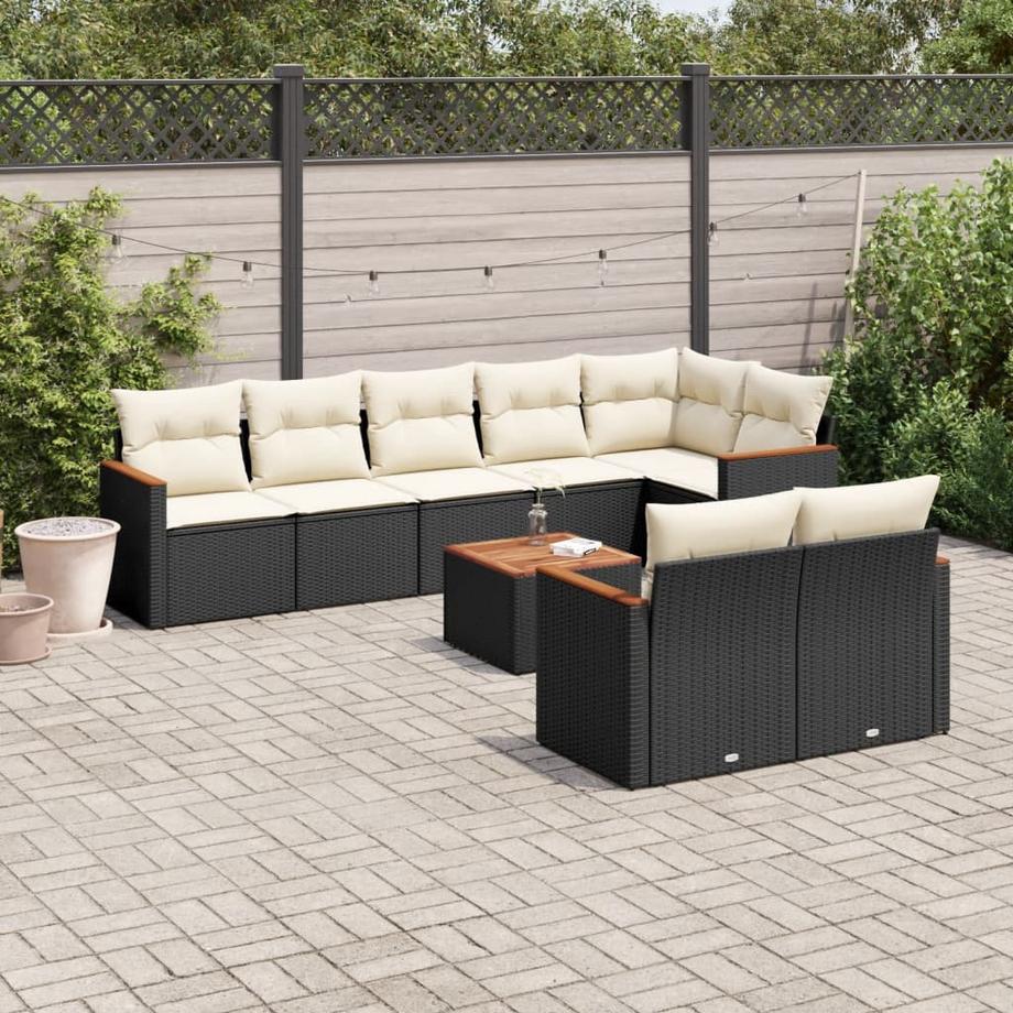 VidaXL set divano da giardino Polirattan  