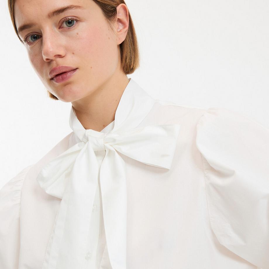 La Redoute Collections Camicia a maniche lunghe in cotone con fiocco  