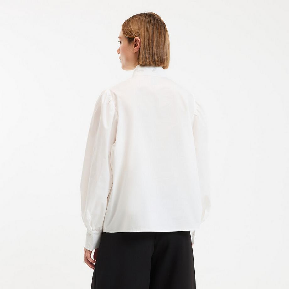 La Redoute Collections Camicia a maniche lunghe in cotone con fiocco  