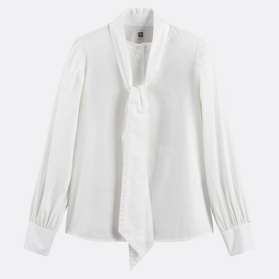 La Redoute Collections Camicia a maniche lunghe in cotone con fiocco  