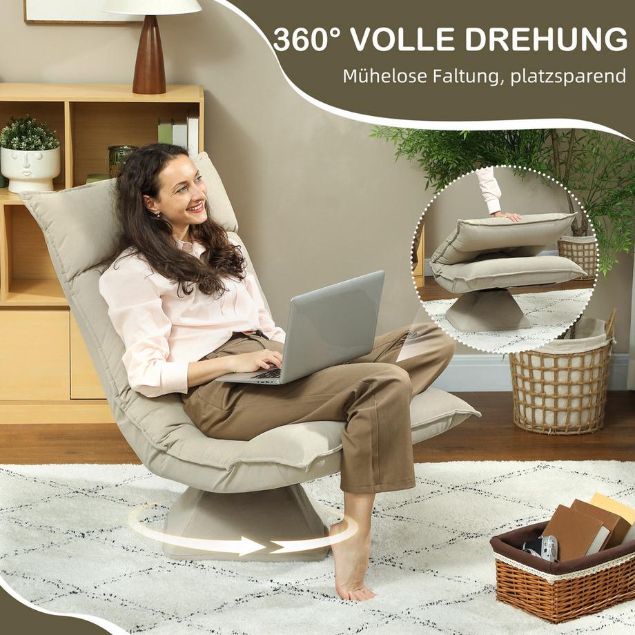 HOMCOM Chaise de sol  