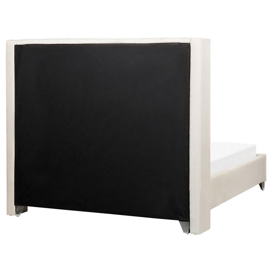 Beliani Bett mit Lattenrost aus Samtstoff Klassisch LUBBON  