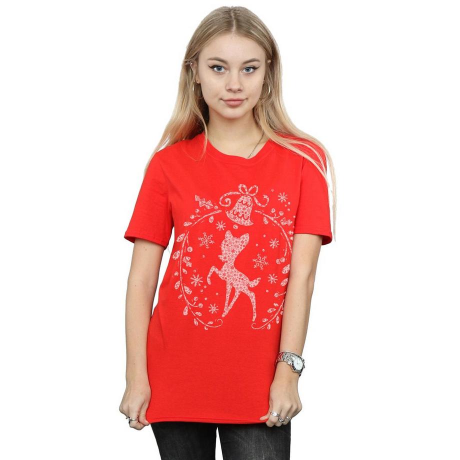 Disney Bambi T-Shirt Ghirlanda Natalizia  