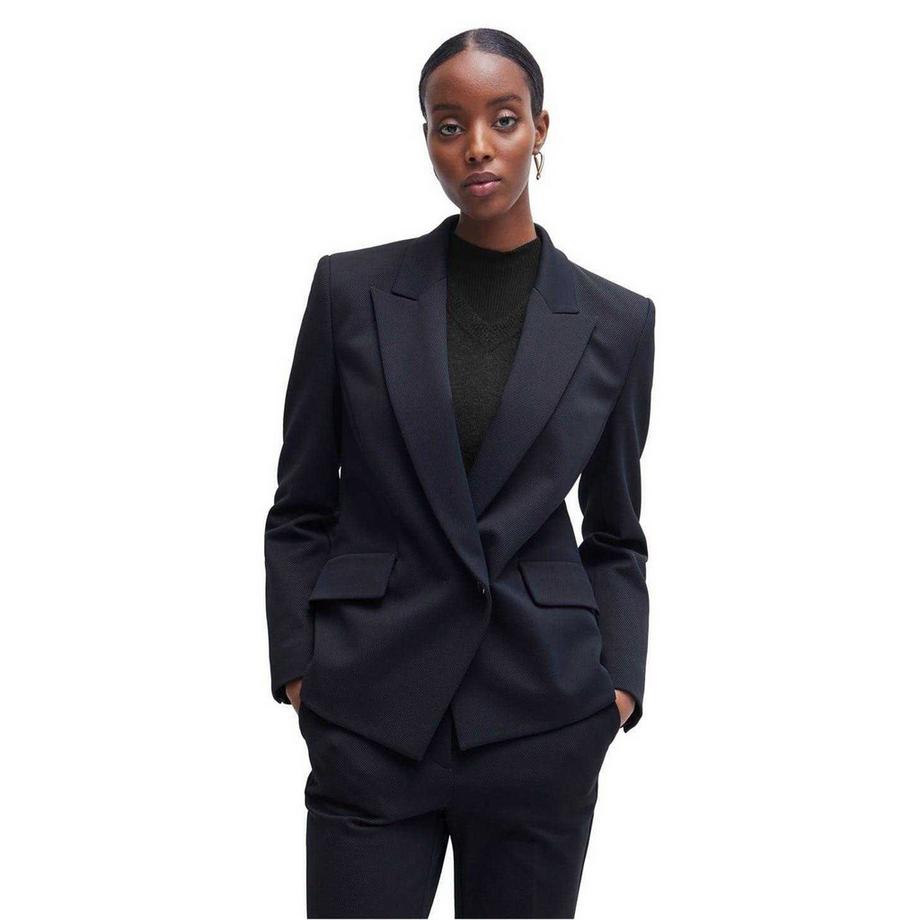 BOSS Blazer Regolare Liscio Colletto Con Risvolto  