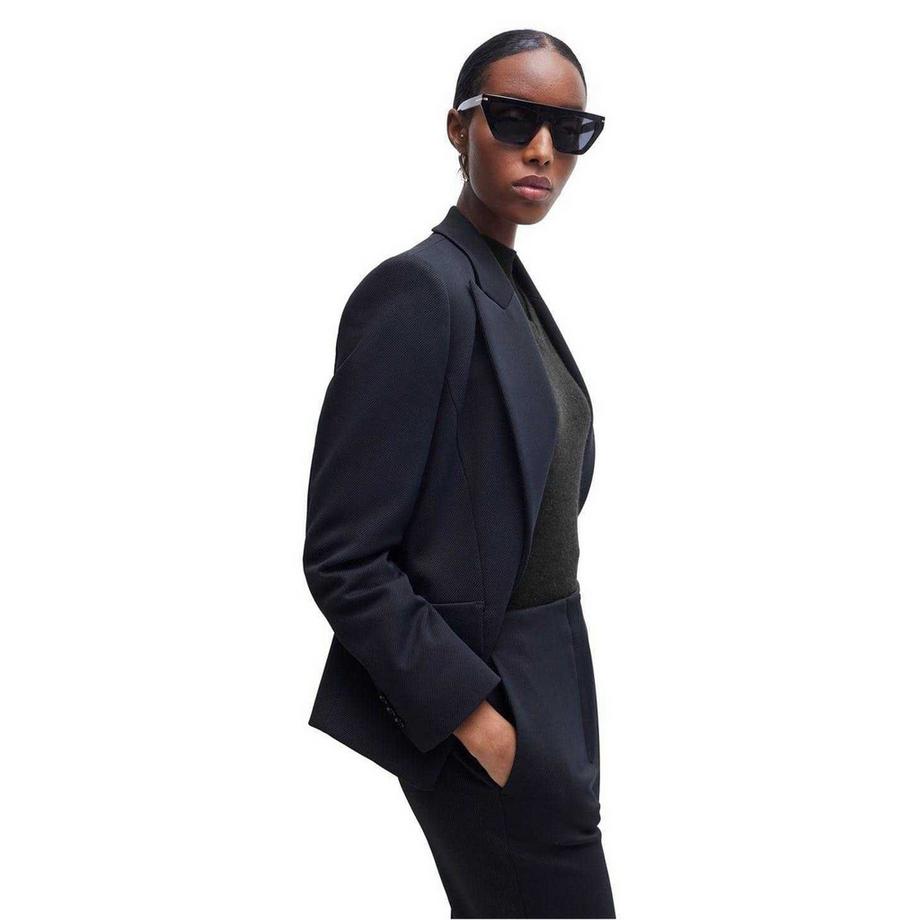 BOSS Blazer Regolare Liscio Colletto Con Risvolto  