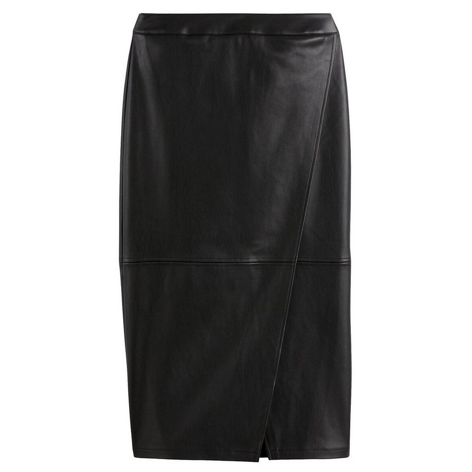 La Redoute Collections Gerader Rock aus Lederimitat  