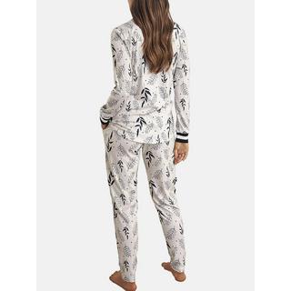 Selmark  Pyjama-Outfit Hose Hemd Langarm Botanic 