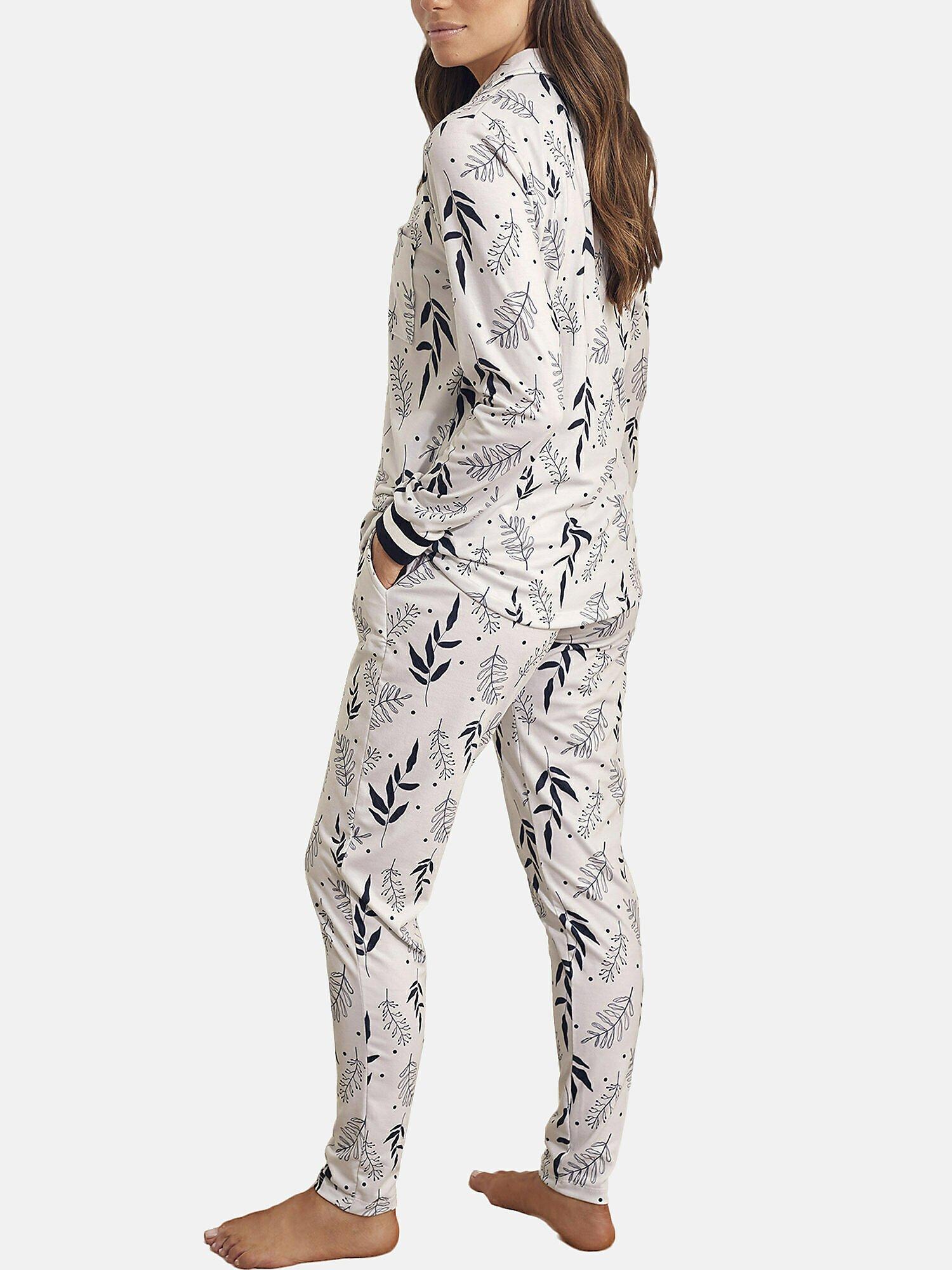 Selmark  Pyjama-Outfit Hose Hemd Langarm Botanic 