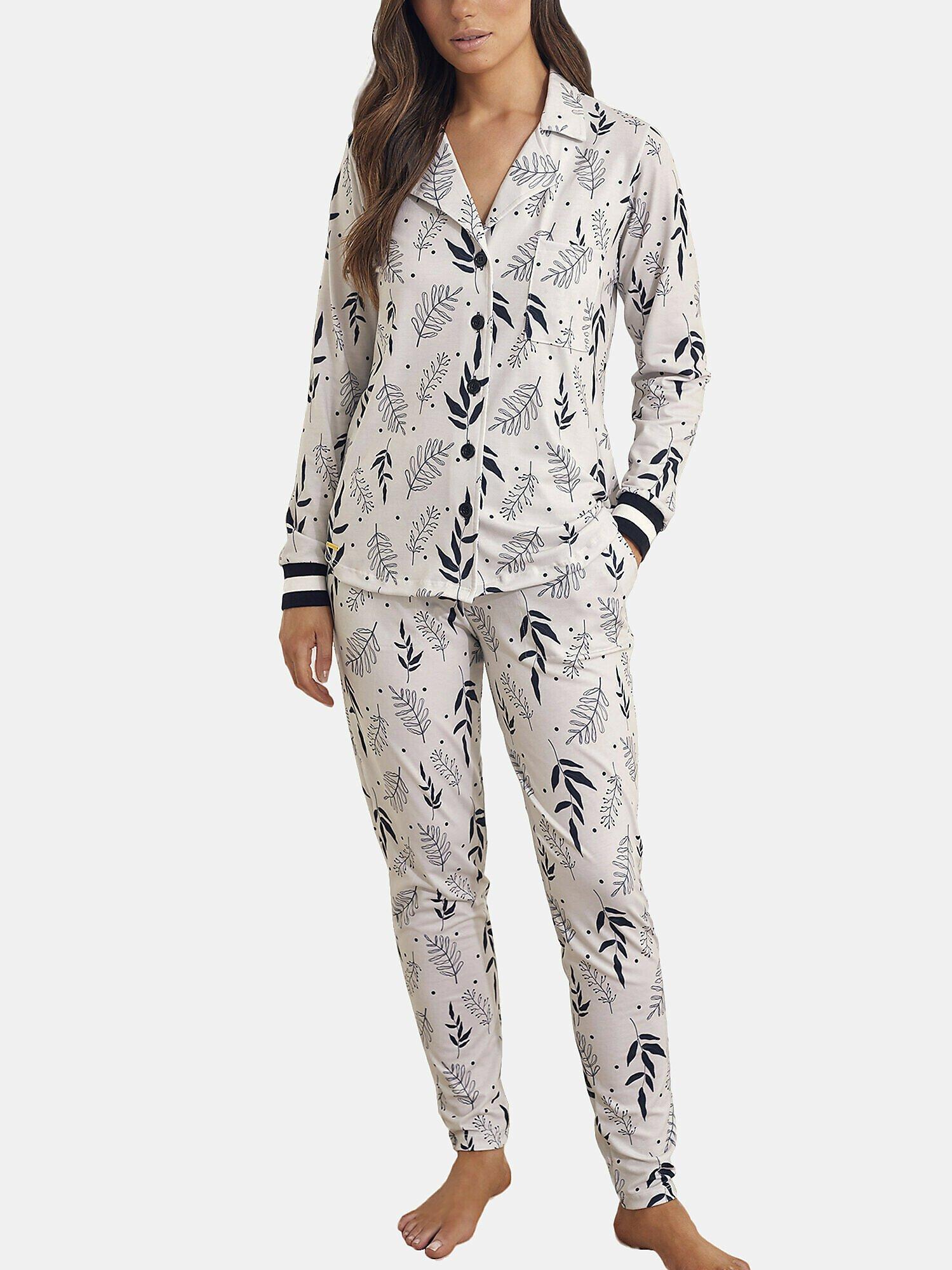 Selmark  Pyjama-Outfit Hose Hemd Langarm Botanic 