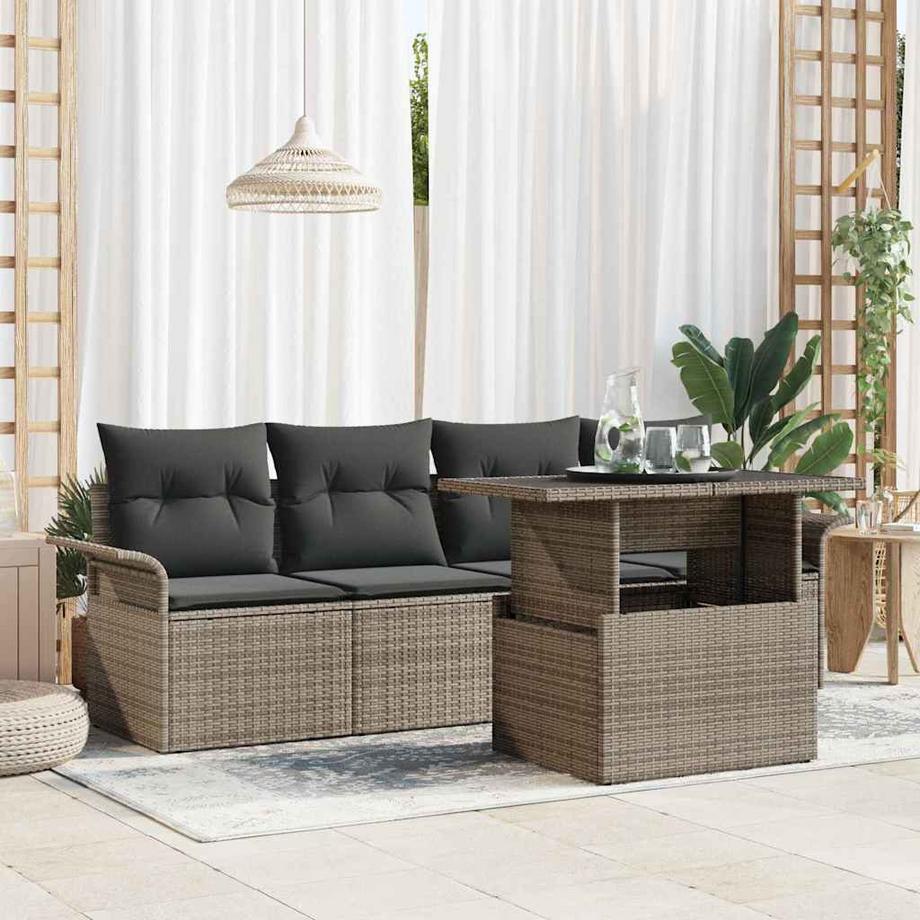 VidaXL Set di Mobili da Giardino Polyrattan  