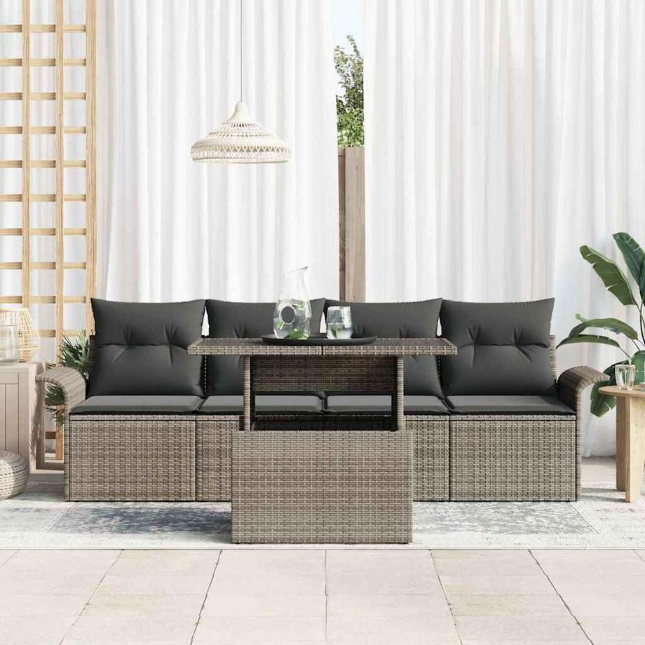 VidaXL Set di Mobili da Giardino Polyrattan  