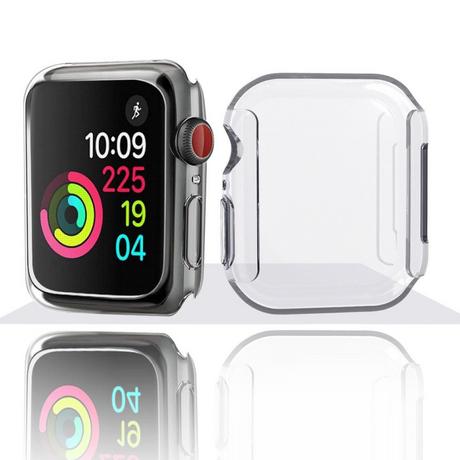 Cover-Discount  Apple Watch 44mm - Gummi Schutz Case Transparent 
