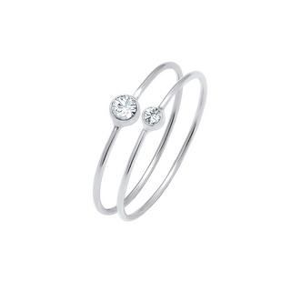 Elli  Ring 2Er Set Kristalle 