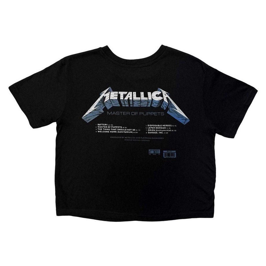 Metallica Haut Court Master Of Puppets avec Impression au Dos  