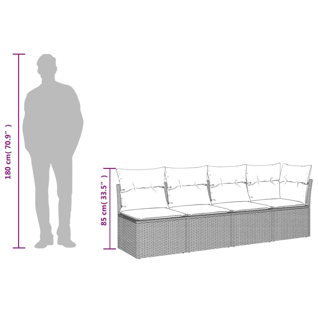 VidaXL Canapé de jardin rotin synthétique  