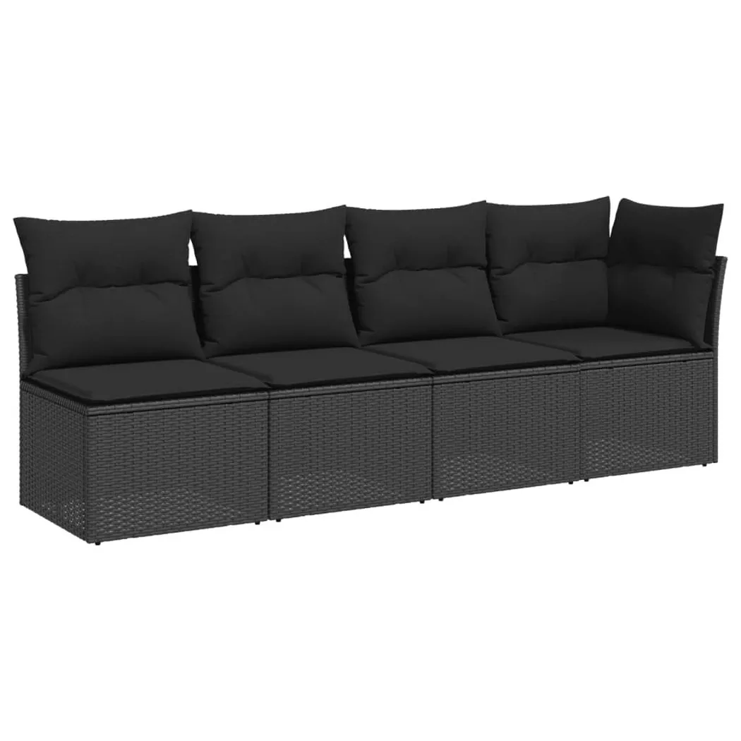 VidaXL - Gartensofa poly-rattan, One Size, Schwarz