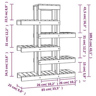 VidaXL supporto per piante Legno di pino  