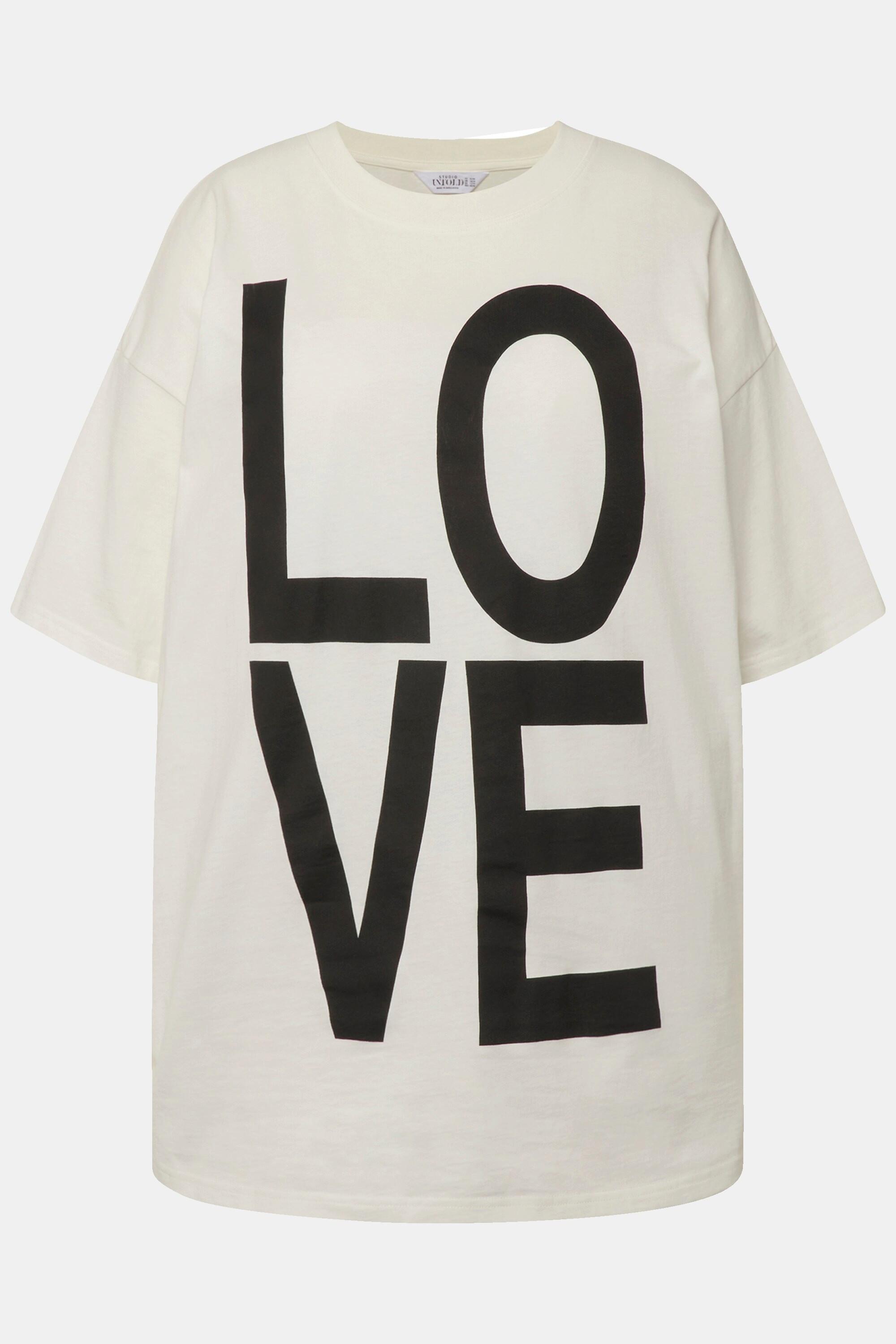 Studio Untold  T-shirt oversized à col rond et manches courtes, LOVE 