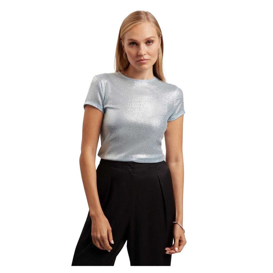 TED BAKER T-Shirt Cintré à Motif Métallisé  