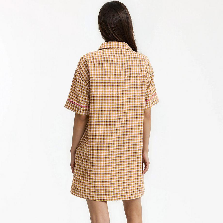 La Redoute Collections Camicia da Notte a Quadri a Maniche Corte  