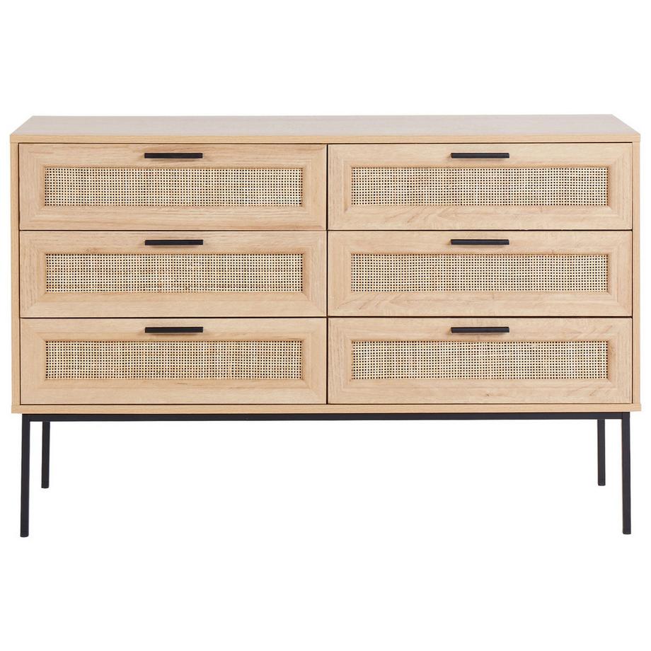 Beliani Cassettiera a 6 cassetti en Pannello di fibre (LDF) Boho PASCO  