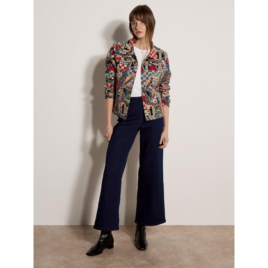 APRICOT Bunte Tapisserie Kartenmuster Jacke  