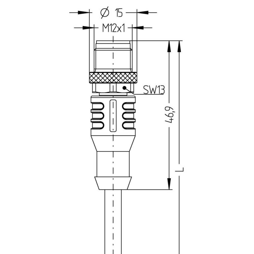 Escha  Sensor-/Aktor-Steckverbinder, konfektioniert M12 Stecker, gerade 2.00 m Polzahl: 12 1 St. 