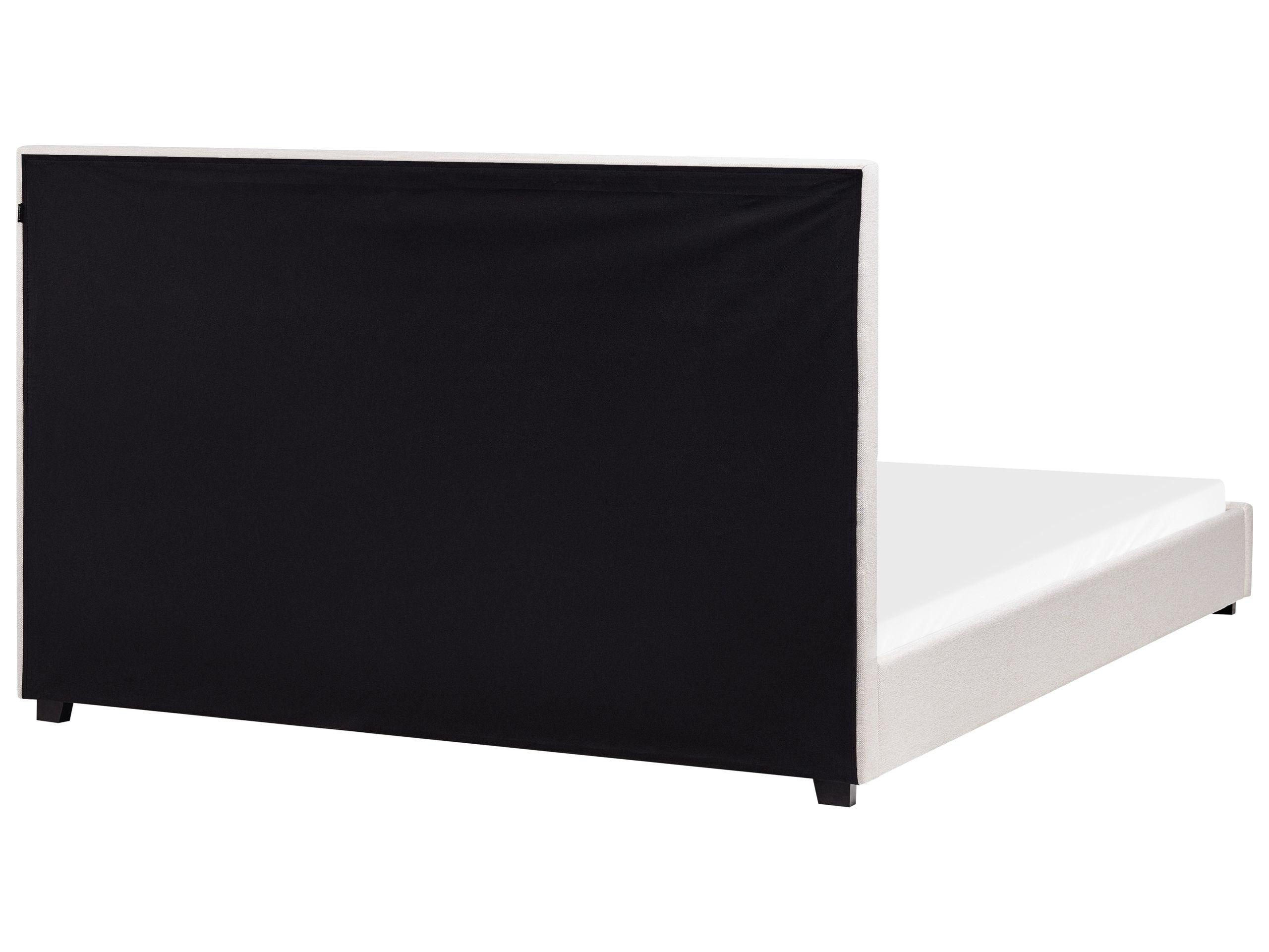 Beliani Lit avec sommier en Tissu Moderne ROUEN  