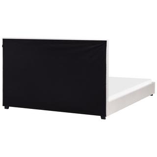 Beliani Lit avec sommier en Tissu Moderne ROUEN  