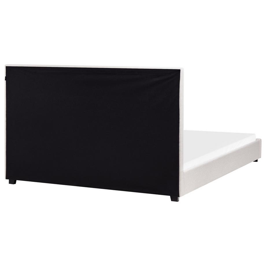 Beliani Lit avec sommier en Tissu  ROUEN  