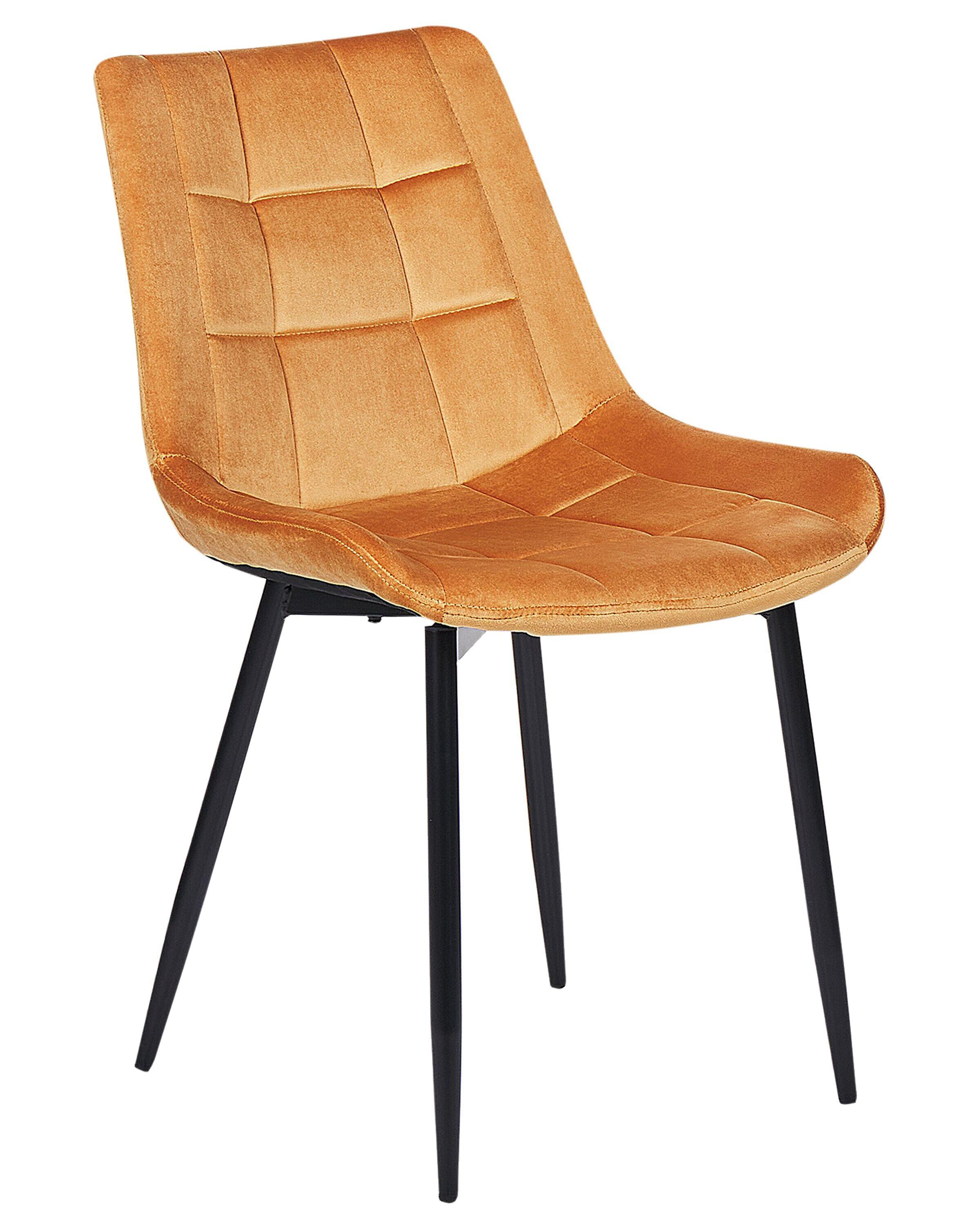 Beliani Chaise de salle à manger en Velours Moderne MELROSE II  