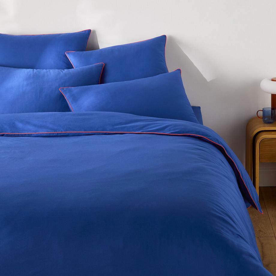 Housse de couette unie en coton