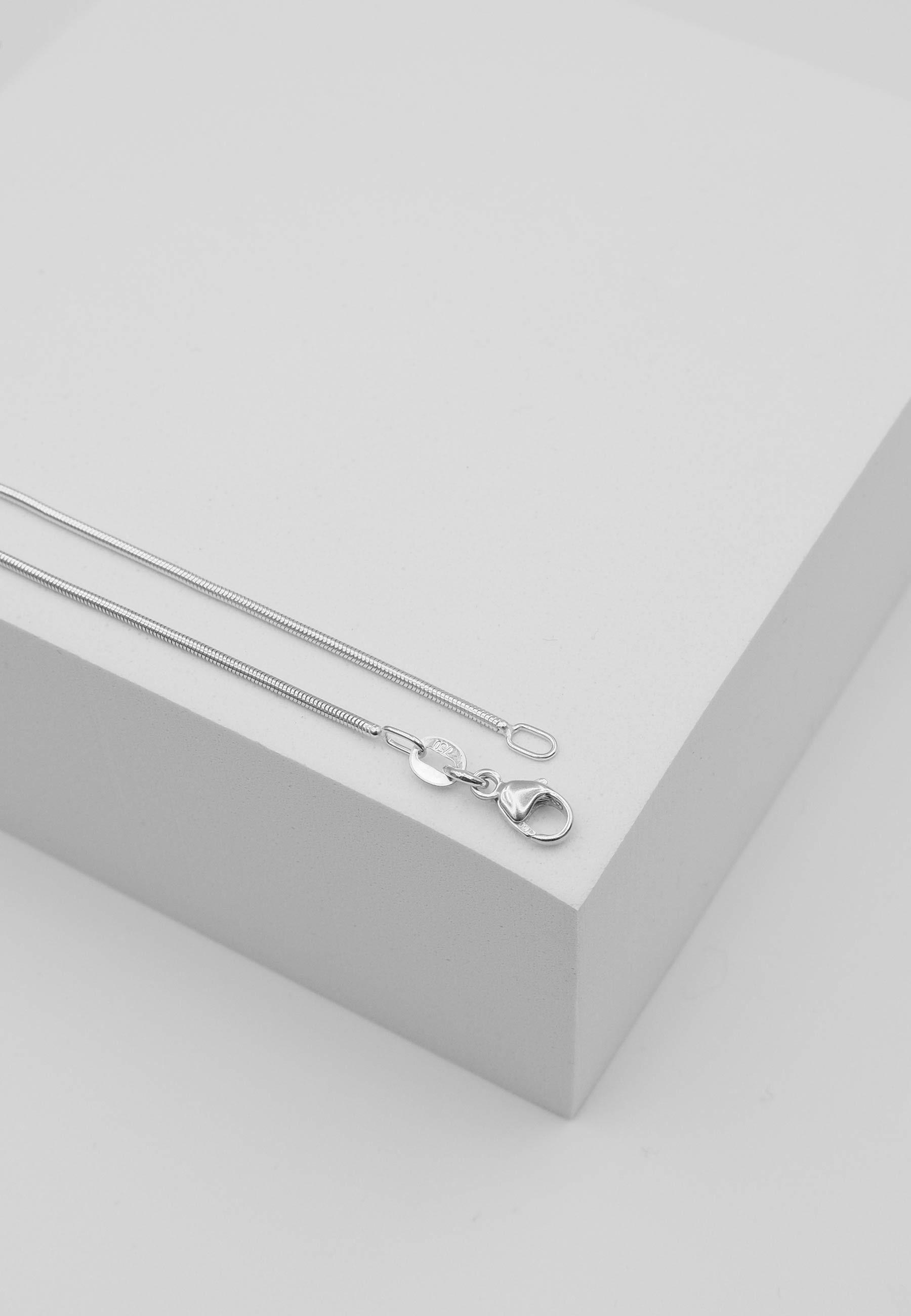 MUAU Schmuck  Collier Schlange Weissgold 750, 1.2mm, 42cm 