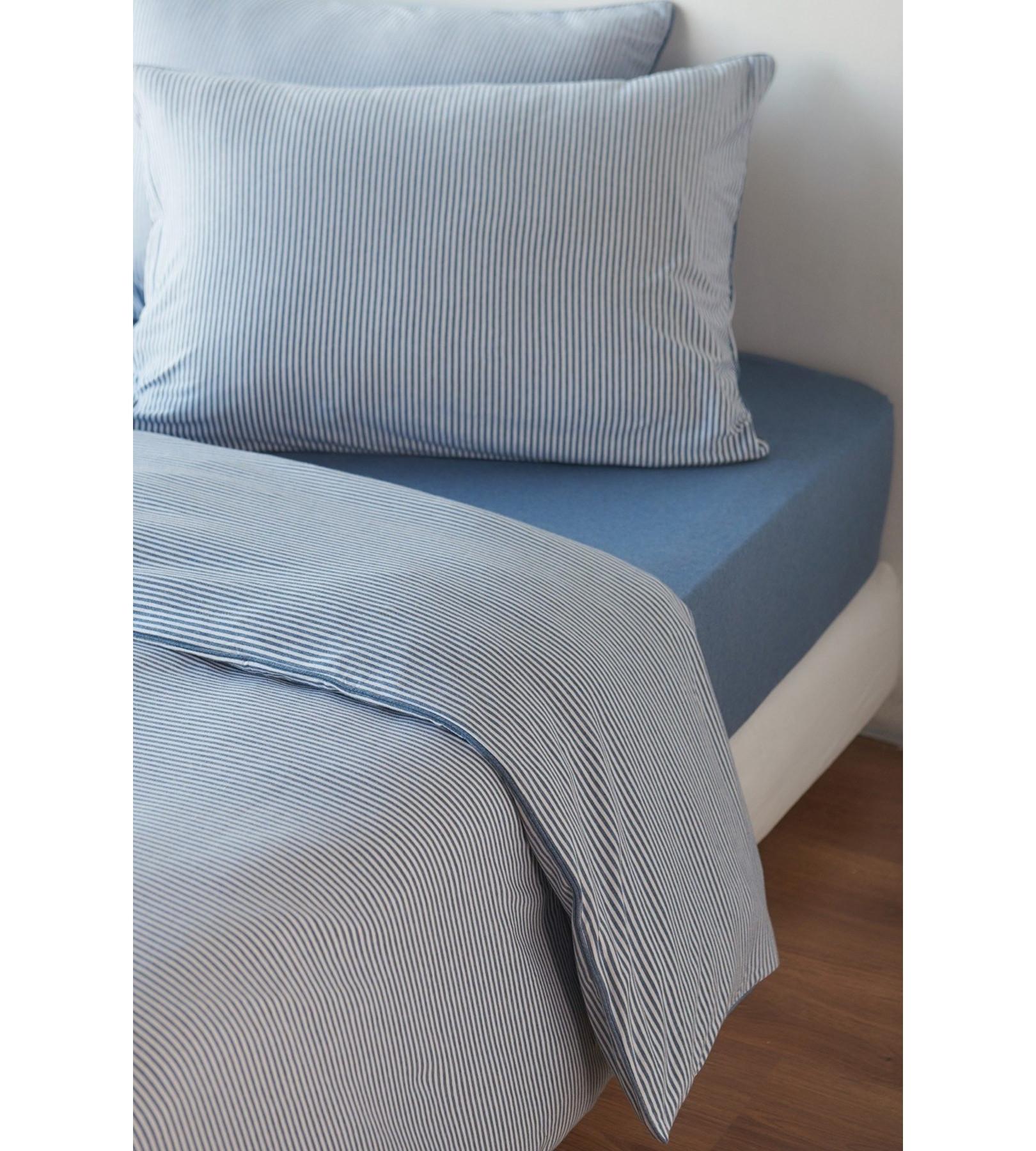 Living Home Melange Jersey Streifen Taie de duvet  