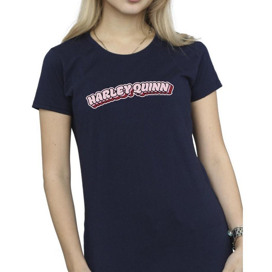 DC COMICS Harley Quinn Logo Print T-Shirt  