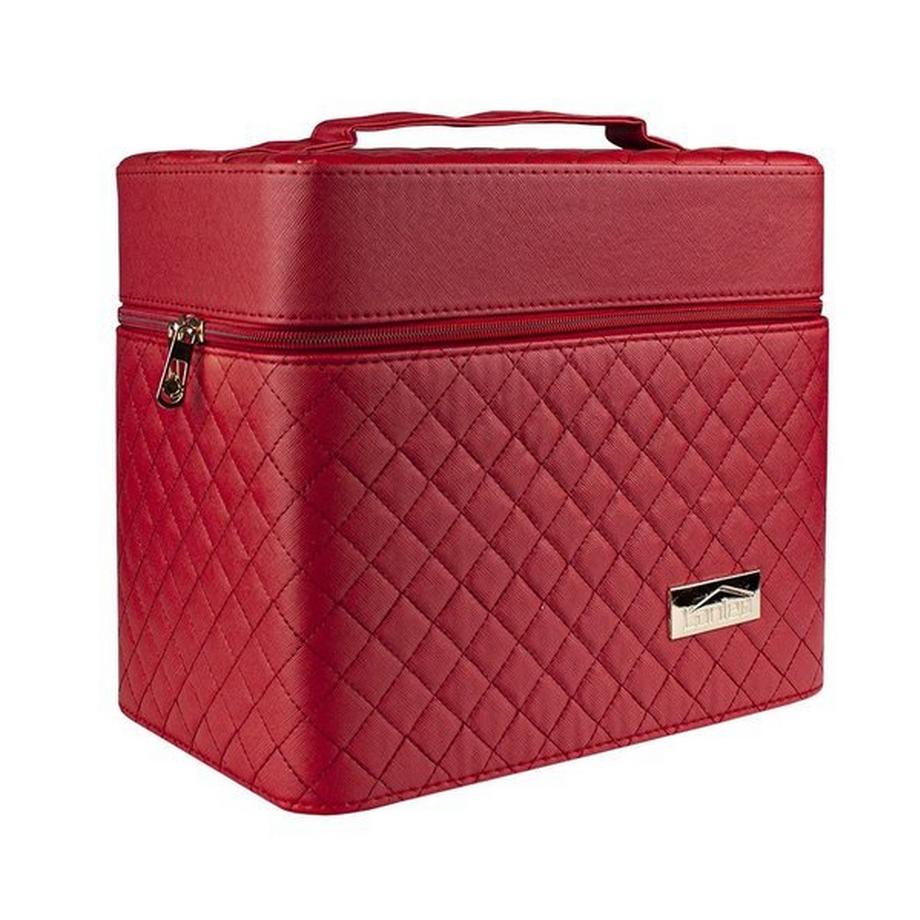 eStore  Schminktasche mit Spiegel - Rot 